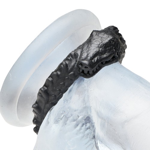 Creature Cocks Black Caiman Silicone Cock Ring - Ultimate Pleasure