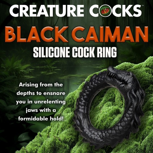 Anillo Cock de Silicona Black Caiman de Creature Cocks - Placer Supremo