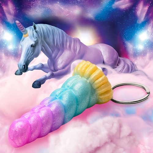 Mystique Unicorn Silicone Keychain