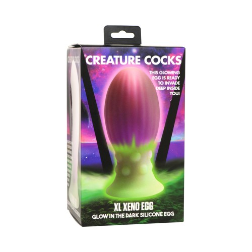 Creature Cocks XL Huevo Xeno que Brilla en la Oscuridad - Placer Único