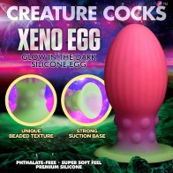 Creature Cocks XL Huevo Xeno que Brilla en la Oscuridad - Placer Único