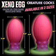 Creature Cocks XL Huevo Xeno que Brilla en la Oscuridad - Placer Único