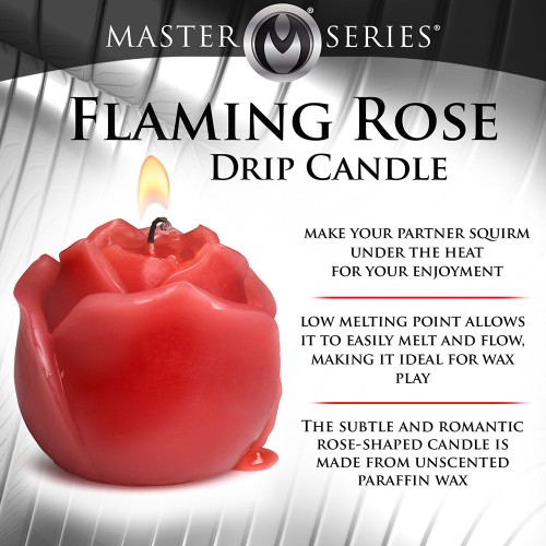 Flaming Rose Drip Candle for Sensual Play