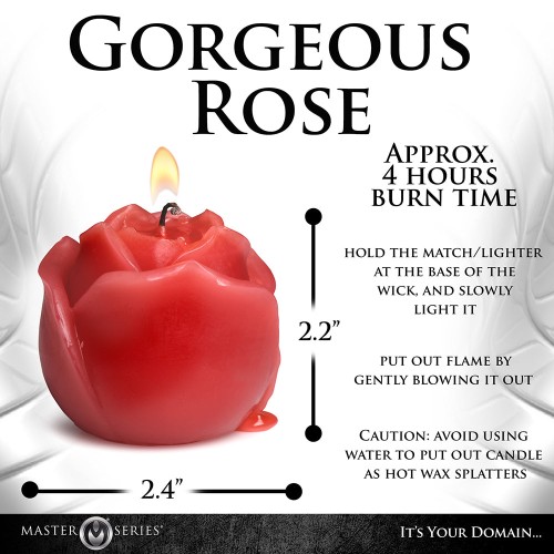 Flaming Rose Drip Candle for Sensual Play