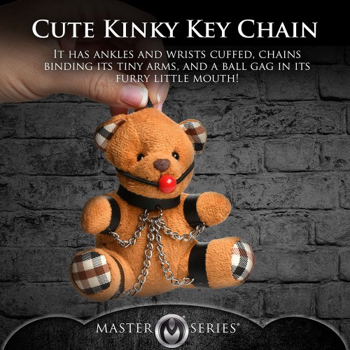 Master Series Gagged Teddy Bear Keychain - Fun Gift