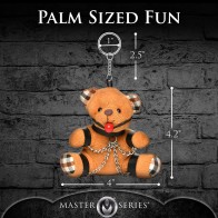 Master Series Gagged Teddy Bear Keychain - Fun Gift