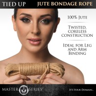 Master Series Tied Up Jute Bondage Rope for Intimate Play