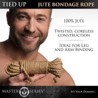 Cuerda de Bondage de Yute Tied Up Master Series para Experiencia Auténtica