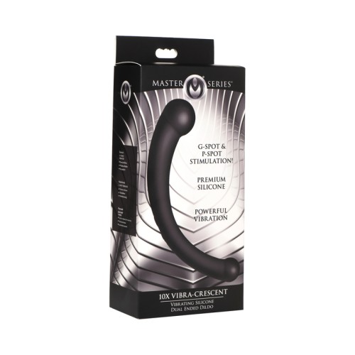 Dildo Doble Punta Vibra-Crescent 10X para Placer Intenso