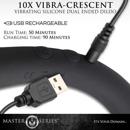 10X Vibra-Crescent Dual Ended Dildo for Intense Pleasure