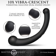 Dildo Doble Punta Vibra-Crescent 10X para Placer Intenso