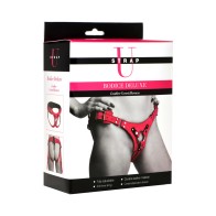 Strap U Deluxe Leather Corset Harness Pink - Sexy and Stylish