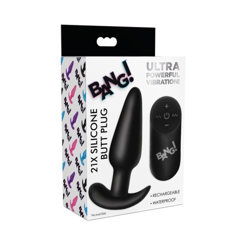 BANG! 21X Remote Controlled Vibrating Butt Plug for Pleasure