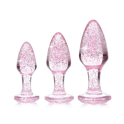 Set de Plug Anal Glitter Gem Booty Sparks para Principiantes