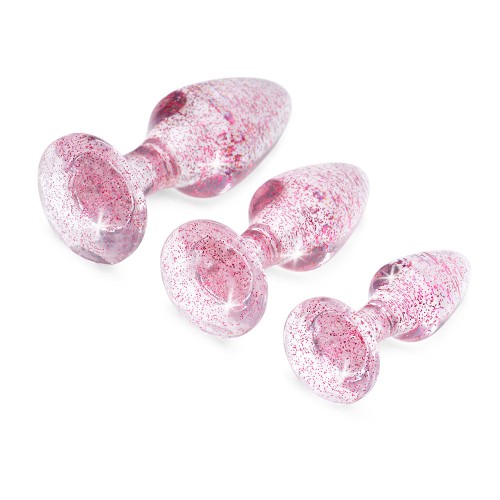 Set de Plug Anal Glitter Gem Booty Sparks para Principiantes