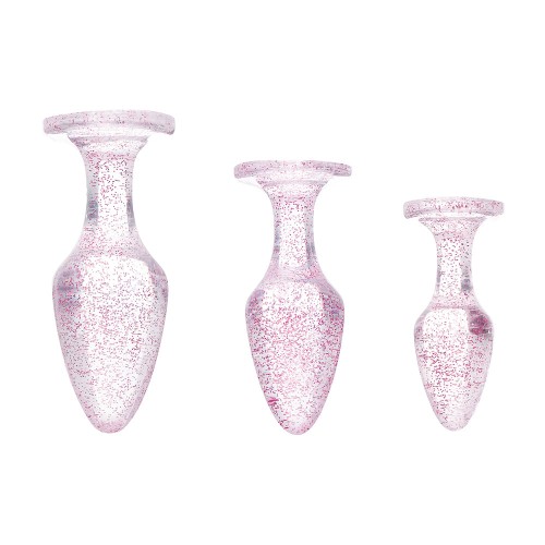 Set de Plug Anal Glitter Gem Booty Sparks para Principiantes