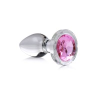 Booty Sparks Plug Anal de Vidrio con Gemas Rosa Pequeño