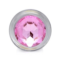 Booty Sparks Plug Anal de Vidrio con Gemas Rosa Pequeño