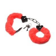 Shop Master Series Cuffed in Fur Furry Handcuffs Red