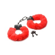 Shop Master Series Cuffed in Fur Furry Handcuffs Red