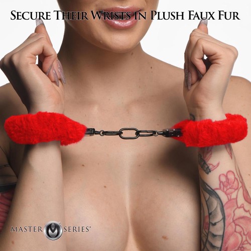 Compra Esposas de Peluche Master Series Cuffed in Fur Rojas