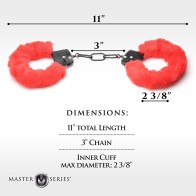 Shop Master Series Cuffed in Fur Furry Handcuffs Red