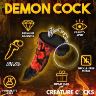 Creature Cocks Fire Demon Keychain