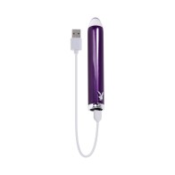 Vibrador de Vidrio Rechargeable Playboy Amethyst para Placer Definitivo