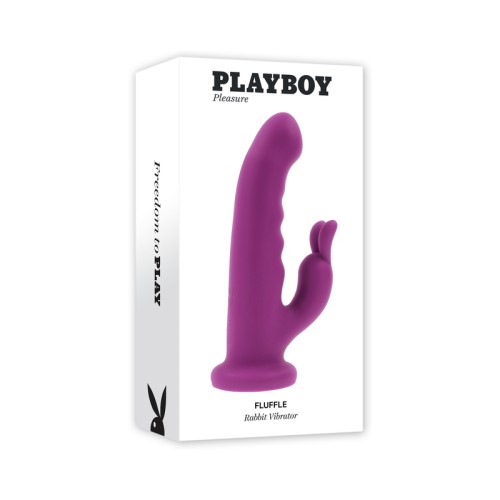 Estimulador Doble Recargable Playboy Fluffle - Púrpura