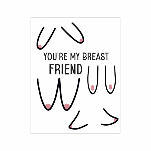 Tarjeta de Saludos Traviesa Breast Friends