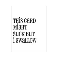 Suck vs Swallow Naughty Card - Fun Greeting for Any Occasion