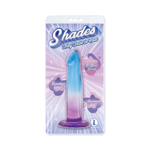 Dildo de 6.25 in. para Punto G Shades Azul/Púrpura