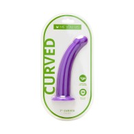 Me You Us Dildo Curvado de Silicona 7 in. - Púrpura