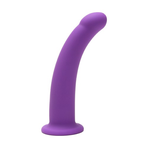 Me You Us Dildo Curvado de Silicona 7 in. - Púrpura