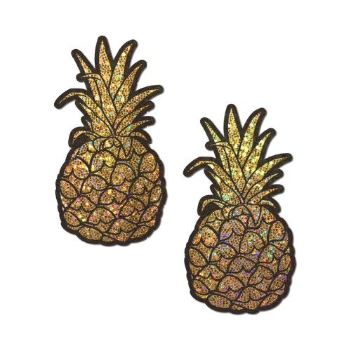 Pastease Pineapple Glitter Gold Nipple Covers