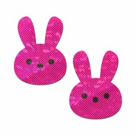 Pastease Glittery Pink Bunny Nipple Pasties