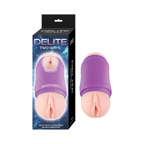 Delite Two Ways Vagina & Ass Beige - Realistic Pleasure