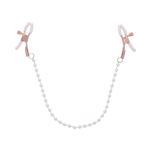 Peaches 'n CreaMe Pearl Nipple Clamps for Enhanced Sensation