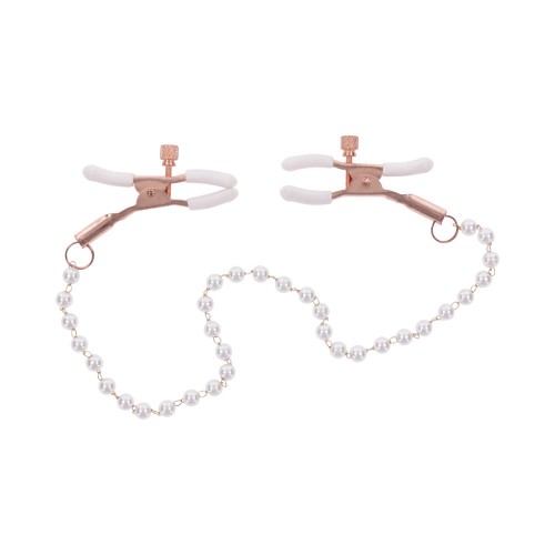 Peaches 'n CreaMe Pearl Nipple Clamps for Enhanced Sensation