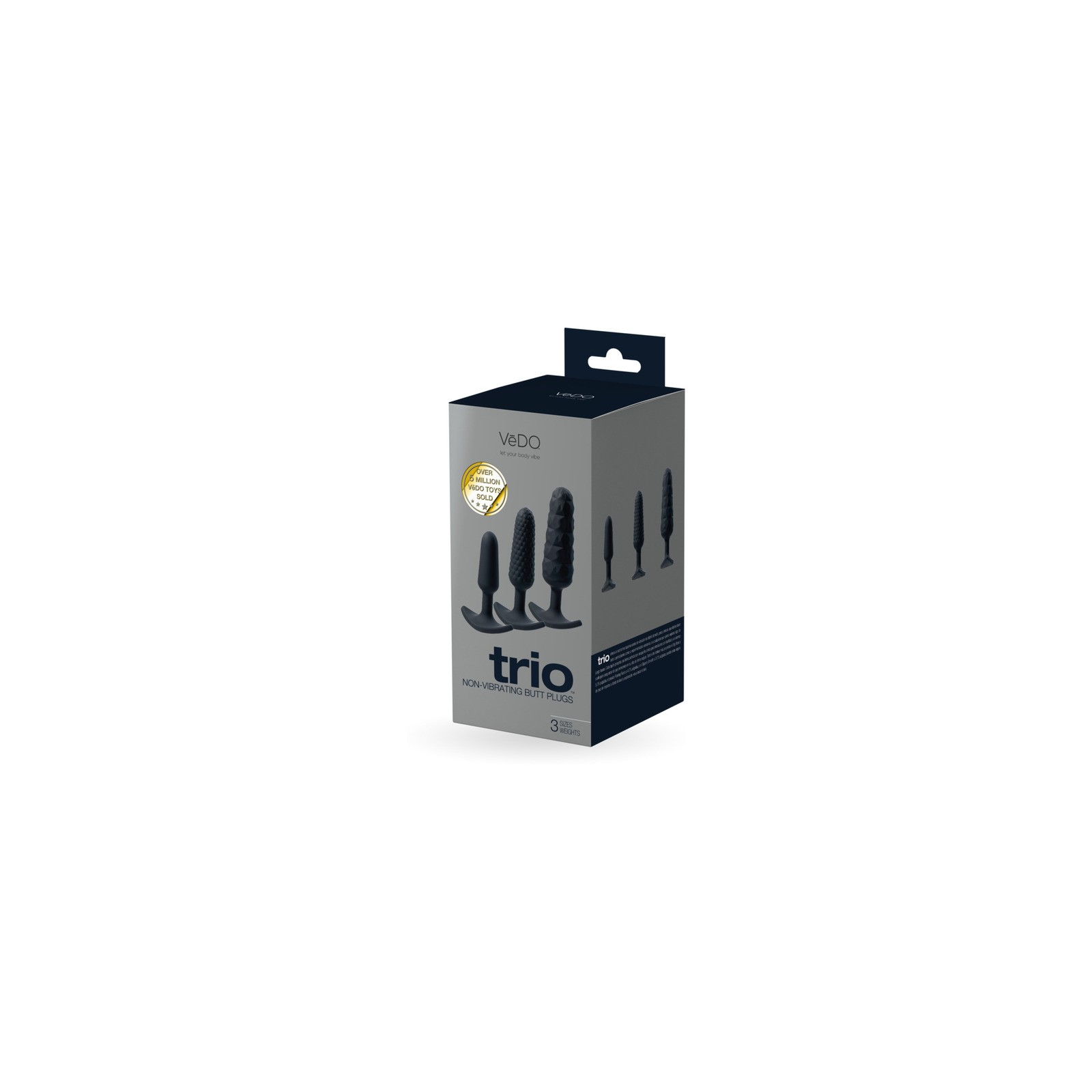 VeDO Trio Anal Plug Set Black - Ultimate Pleasure