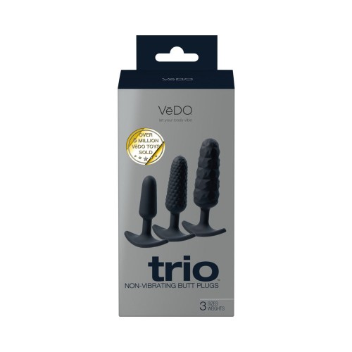 Juego de Tapones Anales VeDO Trio Negro - Placer Máximo