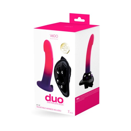 VeDO Duo Silicone Dildo with Harness for Couples