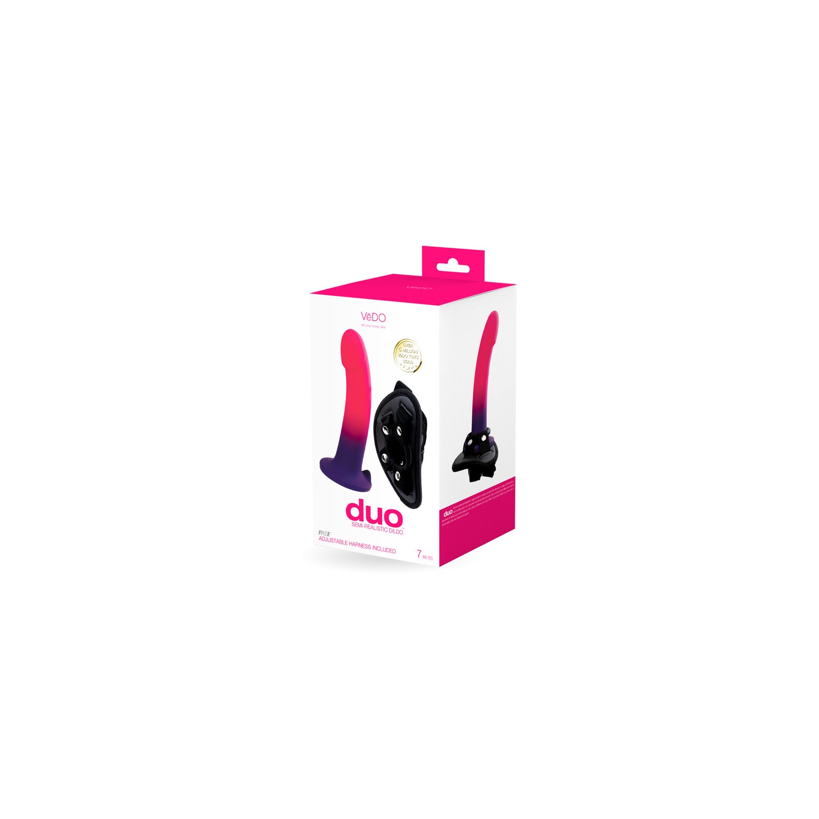 VeDO Duo Silicone Dildo with Harness for Couples