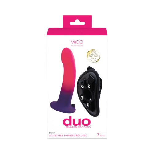 VeDO Duo Silicone Dildo with Harness for Couples