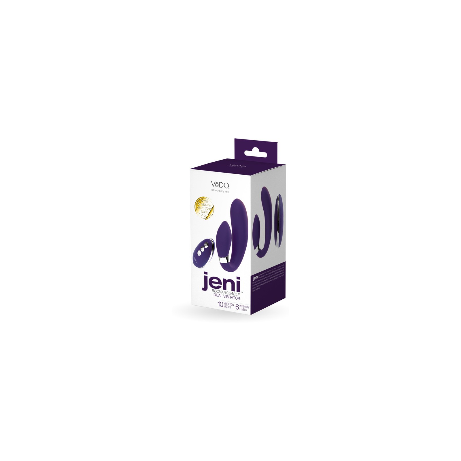 Vibrador Dual Motor en Forma de C VeDO Jeni con Control Remoto