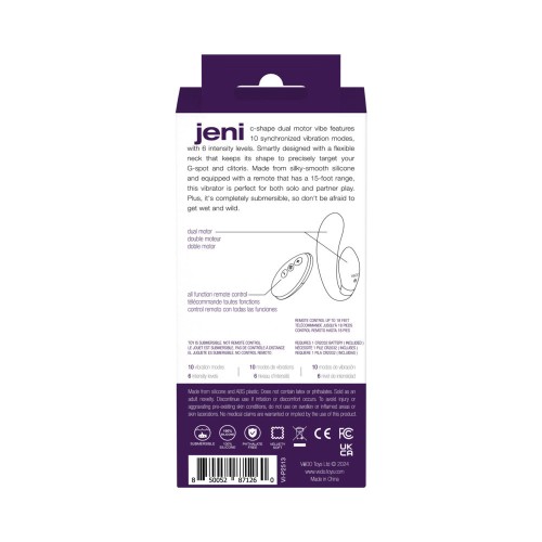 Vibrador Dual Motor en Forma de C VeDO Jeni con Control Remoto