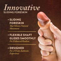 Dildo Deslizante con Prepucio DaVinci de Renaissance