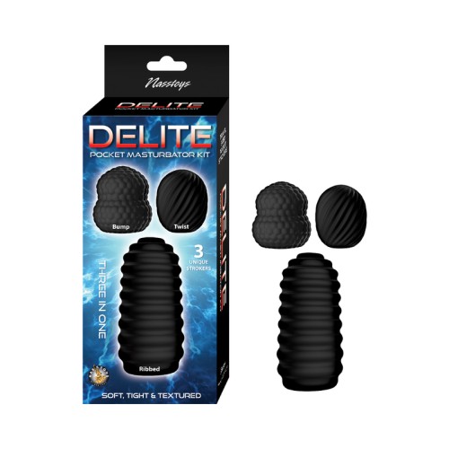 Delite Pocket Masturbator Kit Travel Set