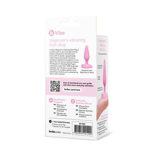 b-Vibe Beginner's Vibrating Butt Plug for Anal Excitement