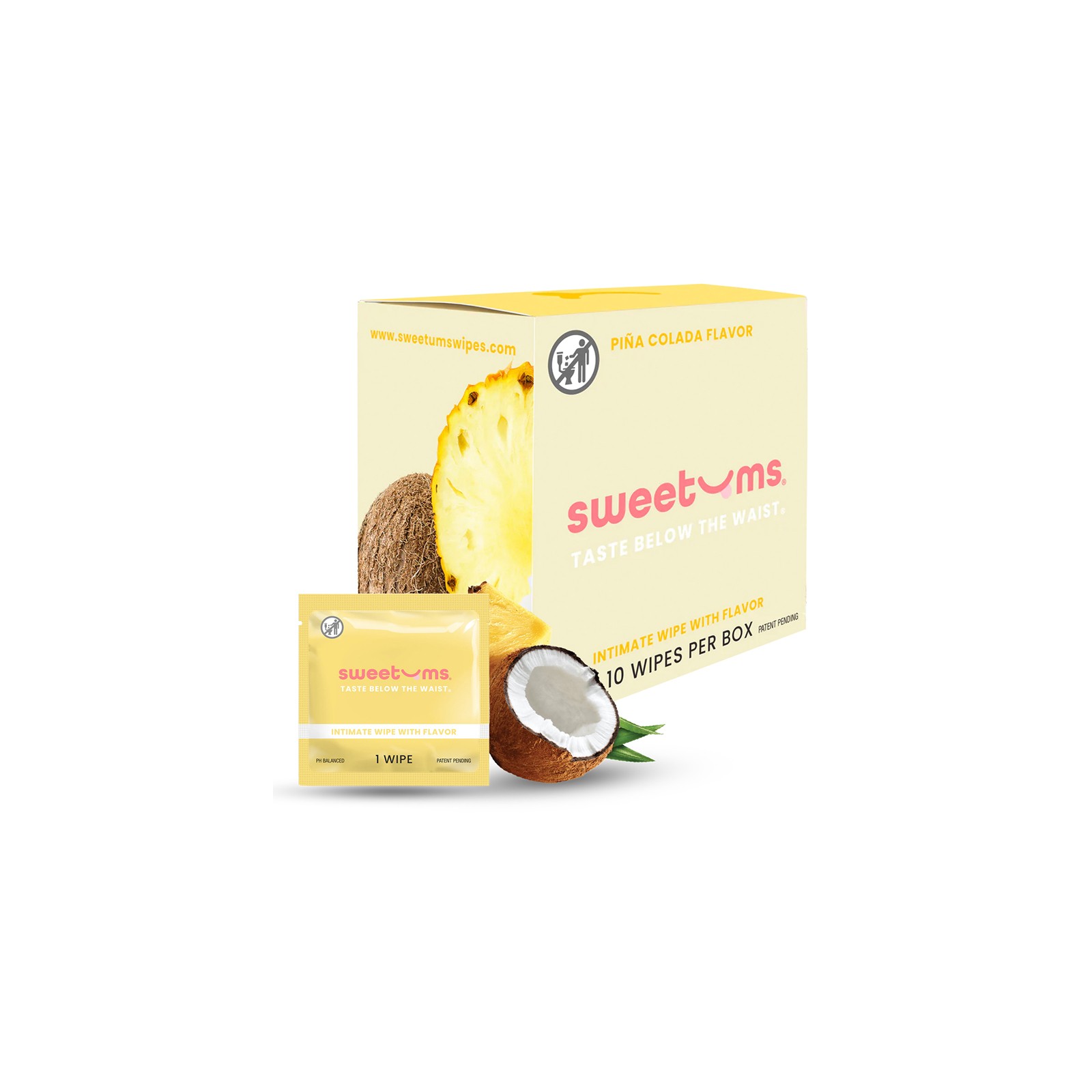 Sweetums Pina Colada Flavored Intimate Wipes